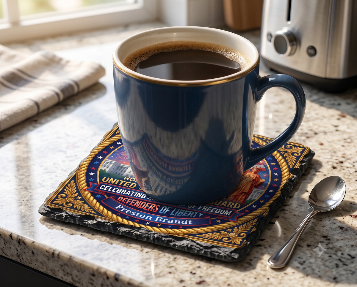 Veteran Slate Coaster